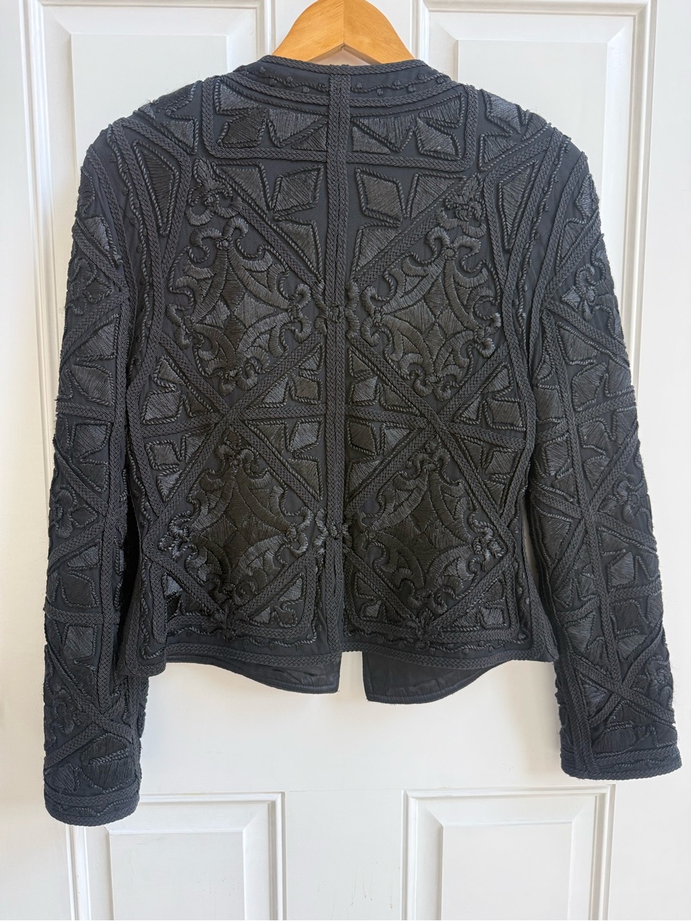 Vintage Carmen Marc Valvo 100% Silk Lined Soutache Evening Jacket Embroidered - Picture 2 of 9